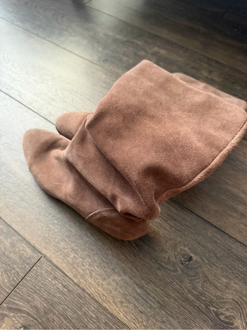 June Brown Suede Slouch Boots